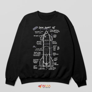 Spacex Starship SN15 Interior Black Sweatshirt Graphic Landing