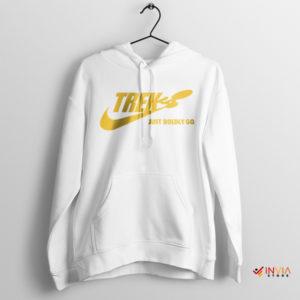 Star Trek To Boldly Go Eeries Nike White Hoodie Quotes Movie