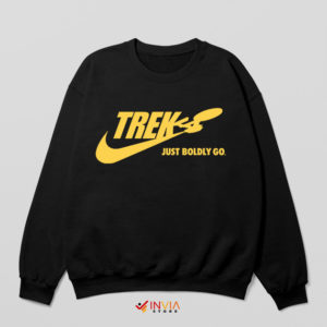 Star Trek To Boldly Go Nike Black Sweatshirt Graphic Movie