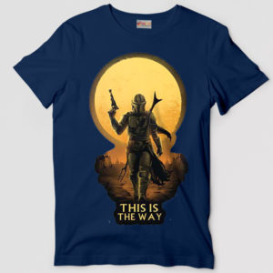 Sunset Mandalorian Concept Art Navy T Shirt Star Wars