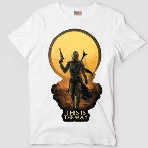 Sunset Mandalorian Concept Art White T-Shirt Star Wars