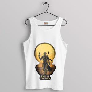 Tatooine Sunset Mandalorian Din Djarin White Tank Top