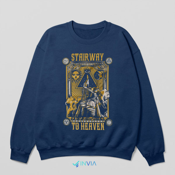 Zeppelin Stairway to Heaven Navy Sweatshirt Reunion Band