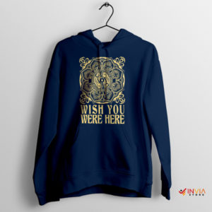 Song Wish You Were Here Navy Hoodie Pink Floyd Merch