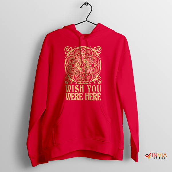 Song Wish You Were Here Red Hoodie Pink Floyd Merch