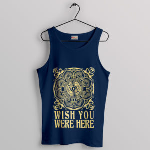 Wish You Were Here Album Navy Tank Top Merch Pink Floyd Band