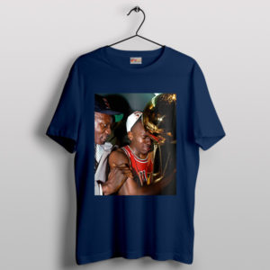 Cry Michael Jordan Championship Games Navy T-Shirt NBA Trophy