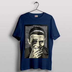 David Bowie Young Warszawa Navy T-Shirt Merch Labyrinth