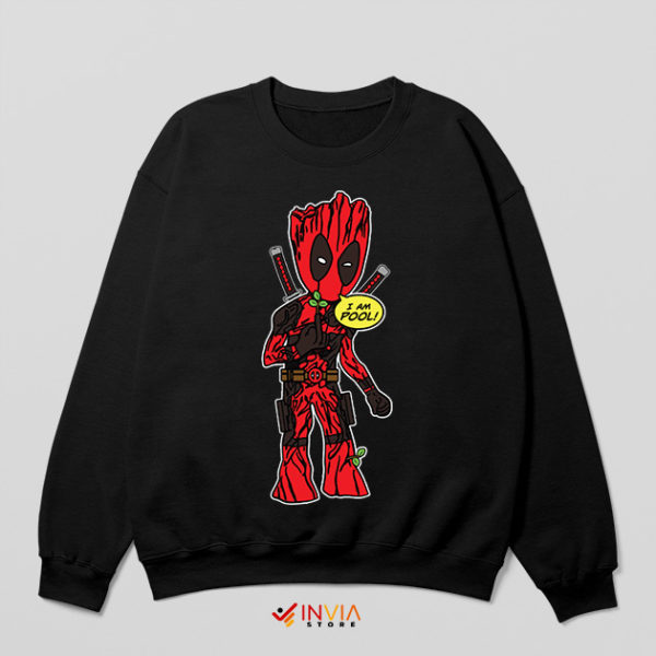 Groot Movie Deadpool Comics Black Sweatshirt Disney Series