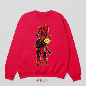 Groot Movie Deadpool Comics Red Sweatshirt Disney Series