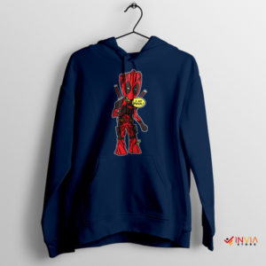 King Groot Deadpool 3 Navy Hoodie Guardians of the Galaxy 3