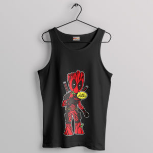 Little Groot Deadpool Face Black Tank Top I Am Groot Episodes