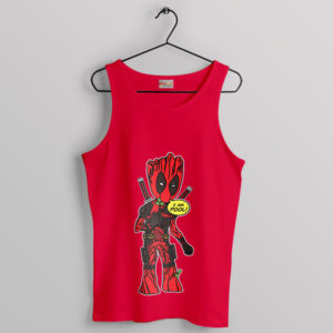 Little Groot Deadpool Face Red Tank Top I Am Groot Episodes