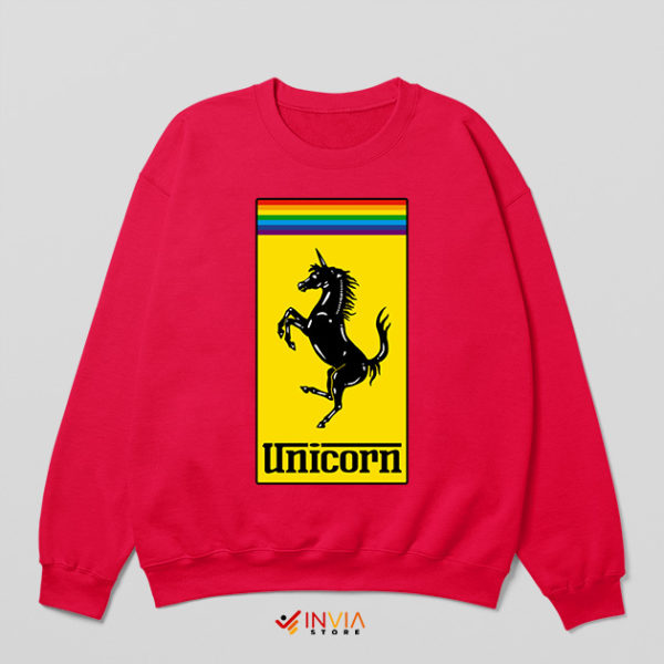 Unicorn Gay Pride Symbol Sweatshirt Luxury Sports Car