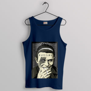 Warszawa David Bowie Eyes Navy Tank Top