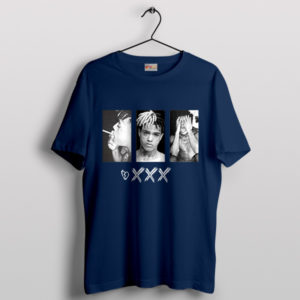 Xxxtentacion Die Tribute Merch Navy T-Shirt Sad