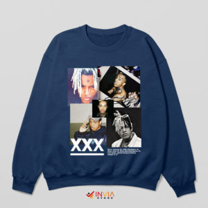 Memorial All of Xxxtentacion Songs Navy Sweatshirt Merch