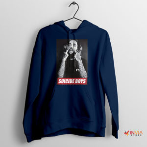 Merch Best Suicideboys Album Navy Hoodie Tour Concert