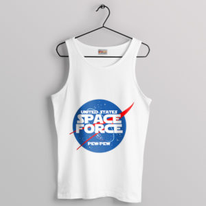 NASA Star Wars Film Series Logo White Tank Top USA Space Force