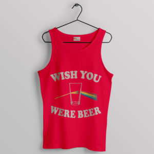 Pink Freud Wish You Were Beer Meme Red Tank Top Band