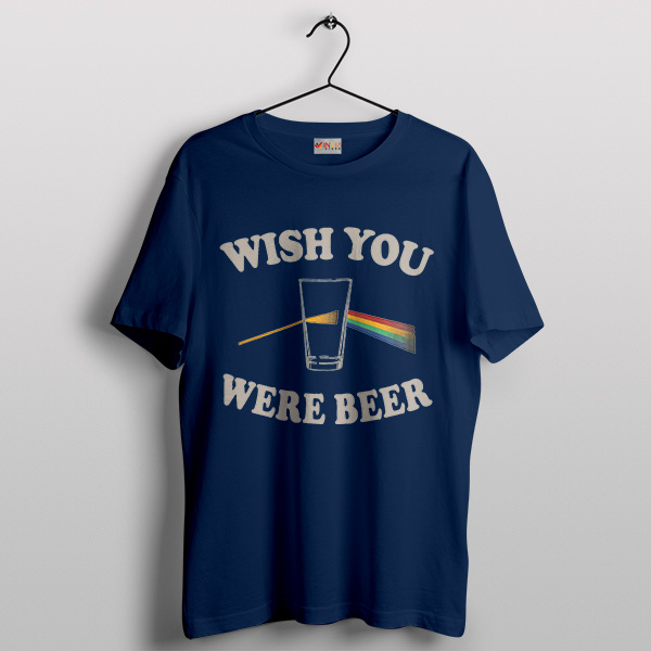 Pink Freud Wish You Were Beer Navy T-Shirt Dark Side of the Mom Size S-3XL