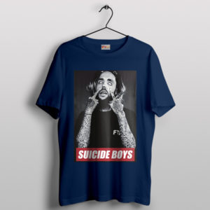 Scrim Suicideboys Songs Navy T-Shirt New Album Merch