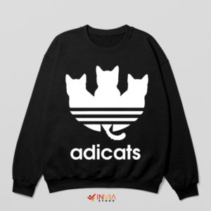 Adicats Elegance Cat-Inspired Adidas Black Sweatshirt