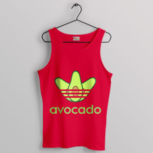 Avocado Smoothie Adidas Symbol Red Tank Top Meme Fruit