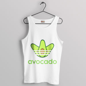 Avocado Smoothie Adidas Symbol White Tank Top Meme Fruit