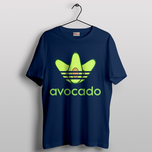 Avocado Theory Adidas Logo Navy T-Shirt Costume Funny