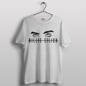 Billie Eilish Eyes Merch Sport Grey T-Shirt Tour Concert