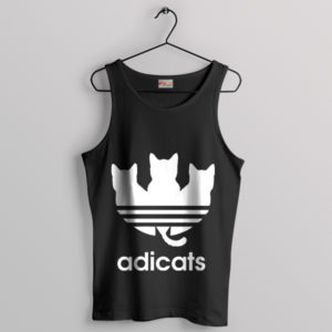 Feline Finesse Adidas Cat Black Tank Top Adicats