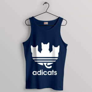 Feline Finesse Adidas Cat Navy Tank Top Adicats