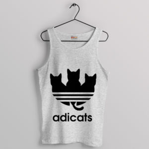 Feline Finesse Adidas Cat Sport Grey Tank Top Adicats