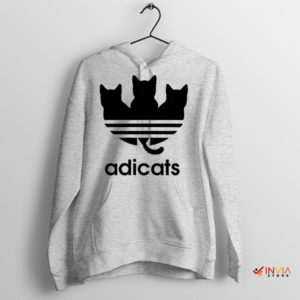 Purr-fect Adidas Cat Lover's Sport Grey Hoodie