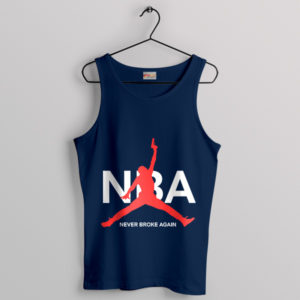 YoungBoy NBA Logo AIr Jordan Navy Tank Top Merch