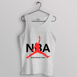 YoungBoy NBA Logo AIr Jordan Sport Grey Tank Top Merch