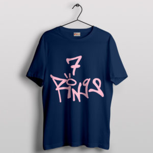 Ariana Grande 7 Rings Navy Graphic T-Shirt Thank U, Next