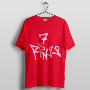 Ariana Grande 7 Rings Red Graphic T-Shirt Thank U, Next