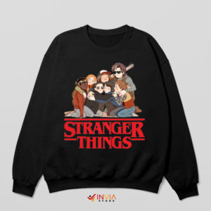 Character Costumes Stranger Things 5 Black Sweatshirt Netflix