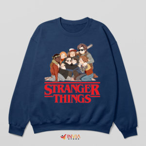 Character Costumes Stranger Things 5 Navy Sweatshirt Netflix