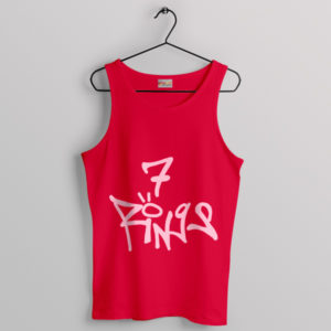 Cover Art Ariana Grande 7 Rings Red Tank Top