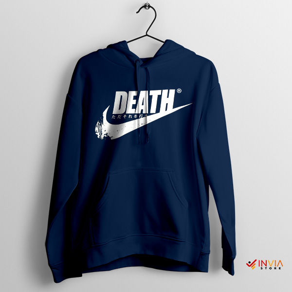 Death Just Do It Japanese Navy Hoodie Nike Symbol