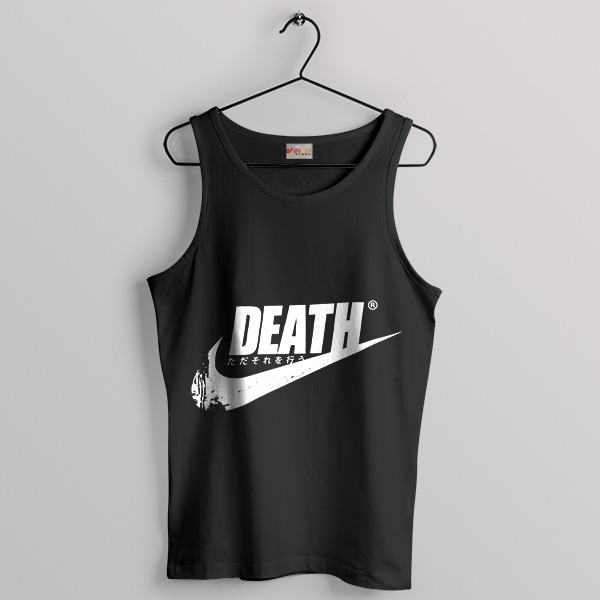 Death Just Do It Nike Funny Black Tank Top Parody
