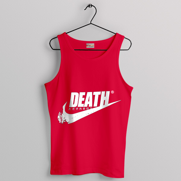 Death Just Do It Nike Funny Red Tank Top Parody