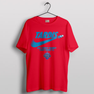 Doctor Who Gears Timey Wimey Nike Red T-Shirt