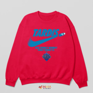 Just in Time Wibbly Wobbly Nike Red Sweatshirt