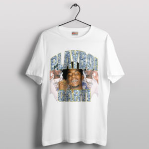 Playboi Carti Rockstar Made White T-Shirt Music Aesthetic Merch