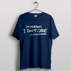 Song I Don't Care Navy T-Shirt Ed Sheeran and Justin Bieber