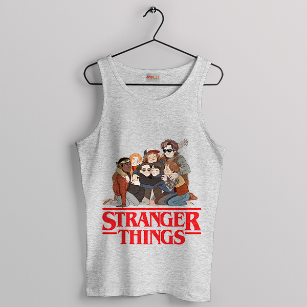 Stranger Things 5 Characters Outfits Comic Sport Grey Tank Top Netflix